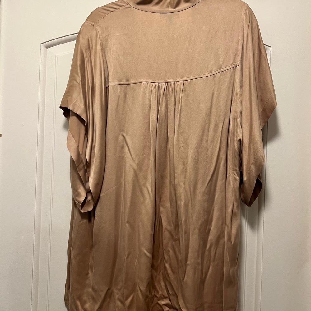 Eileen Fisher Champagne Silk Kimono Jacket - Picture 6 of 8
